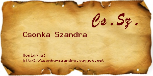 Csonka Szandra névjegykártya