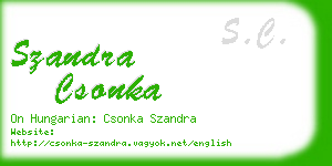 szandra csonka business card